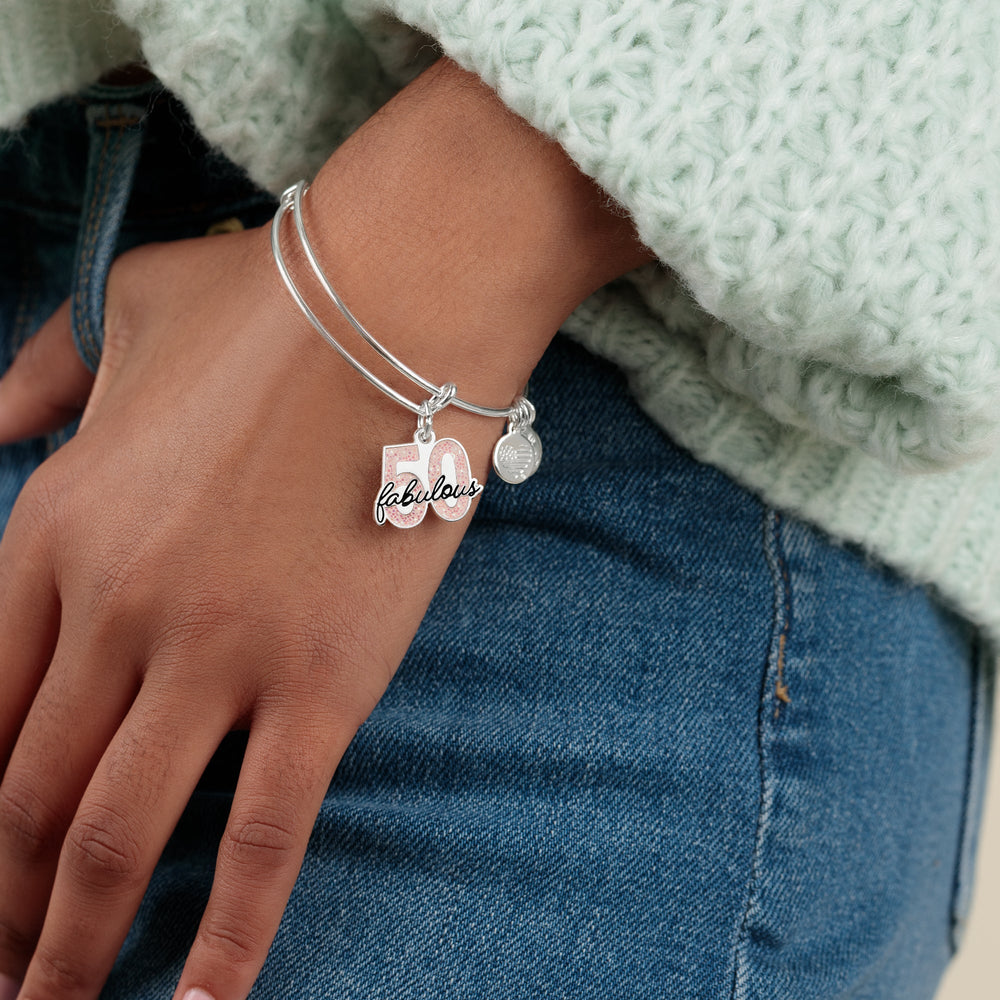 Fabulous 50' Charm Bangle - Alex and Ani Shiny Silver | Alex and Ani