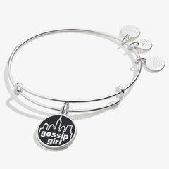 Gossip Girl Logo Charm Bangle - Alex and Ani Shiny Silver | Alex and Ani