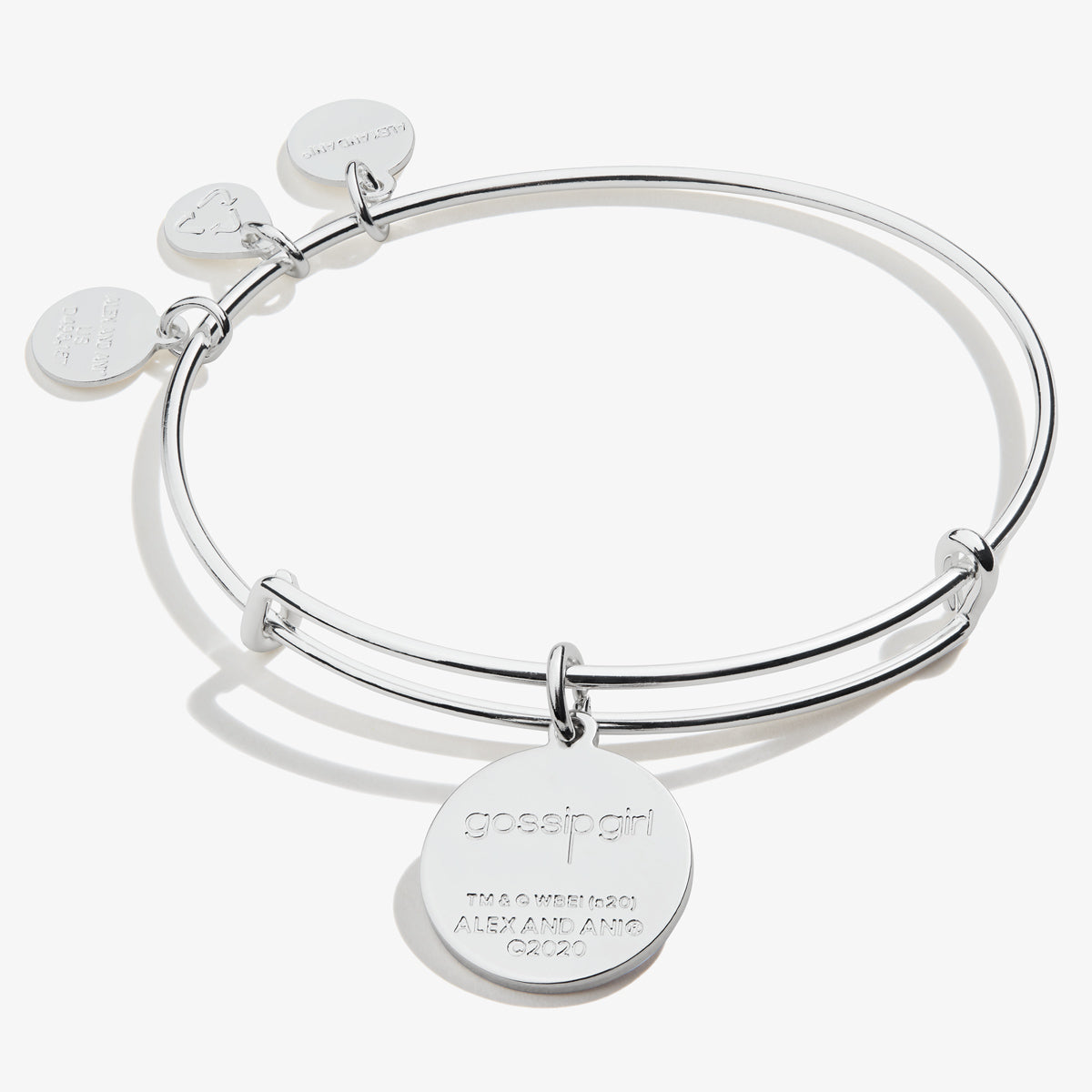 Gossip Girl Logo Charm Bangle - Alex and Ani Shiny Silver | Alex and Ani