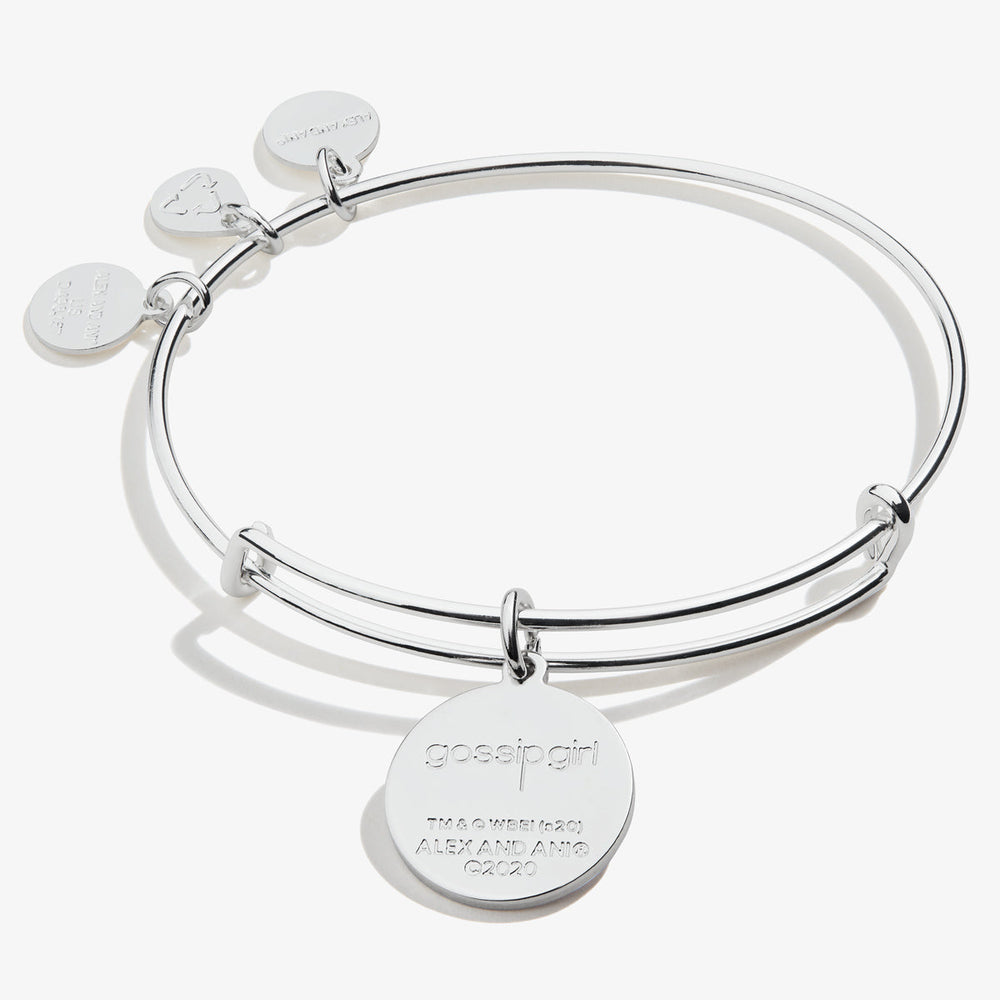 Gossip Girl Logo Charm Bangle - Alex and Ani Shiny Silver | Alex and Ani