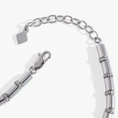 Tube Bead and Crystal Chain Bracelet Stainless Steel Gold | Alex and Ani