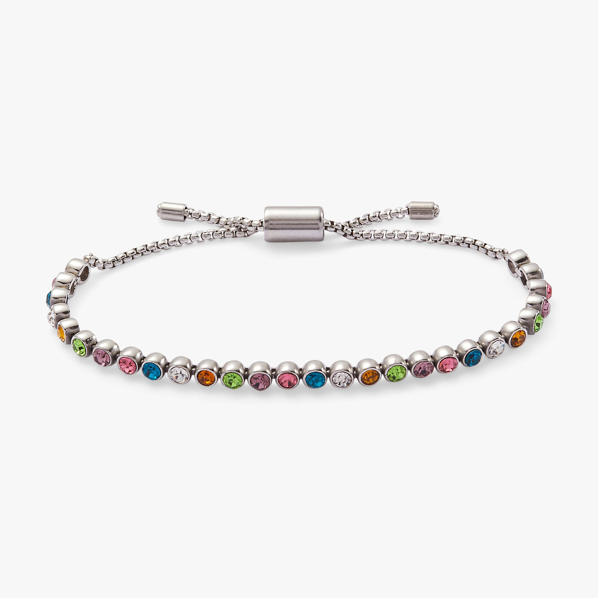 Colorful Christmas Bolo Bracelet Stainless Steel Silver | Alex and Ani