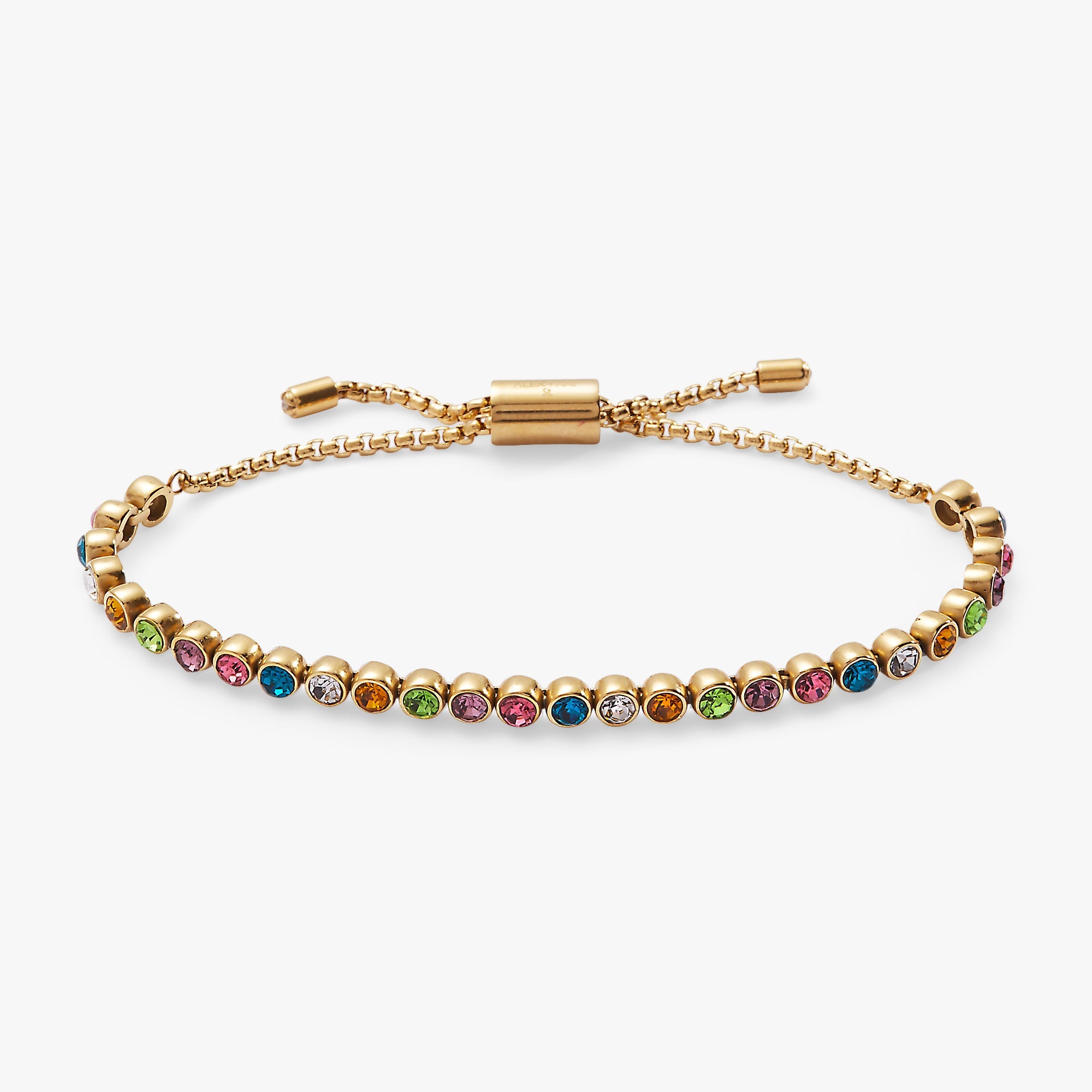 Colorful Christmas Bolo Bracelet Stainless Steel Silver | Alex and Ani