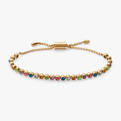 Colorful Christmas Bolo Bracelet Stainless Steel Silver | Alex and Ani