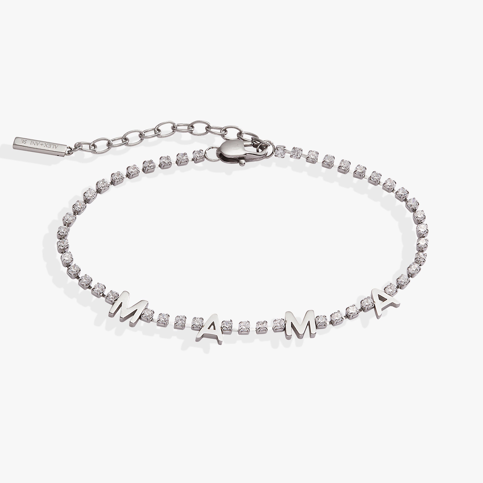 “Mama” Tennis Bracelet Stainless Steel Gold | Alex and Ani