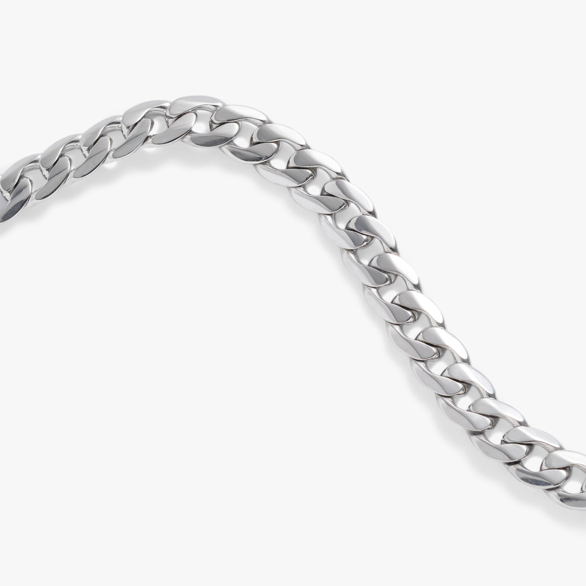 Flat Curb Chain Bracelet Stainless Steel Silver | Alex and Ani