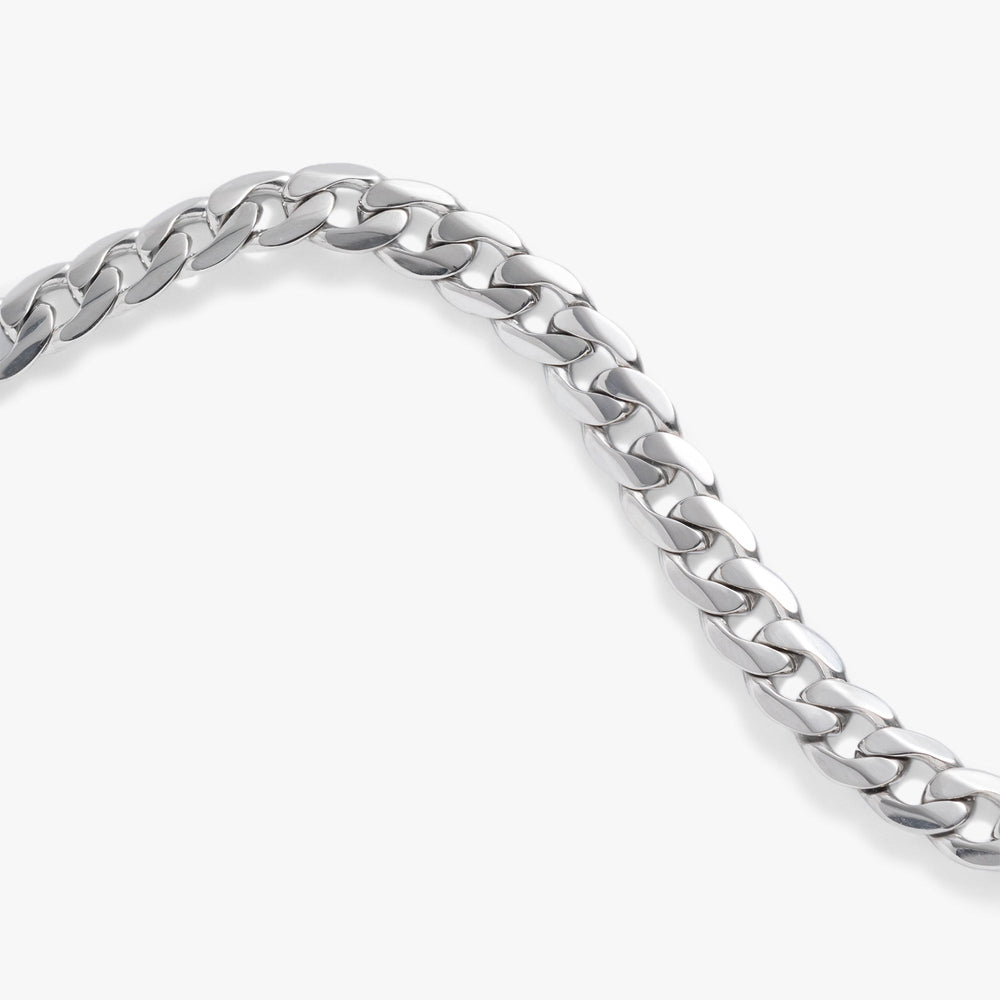 Flat Curb Chain Bracelet Stainless Steel Silver | Alex and Ani