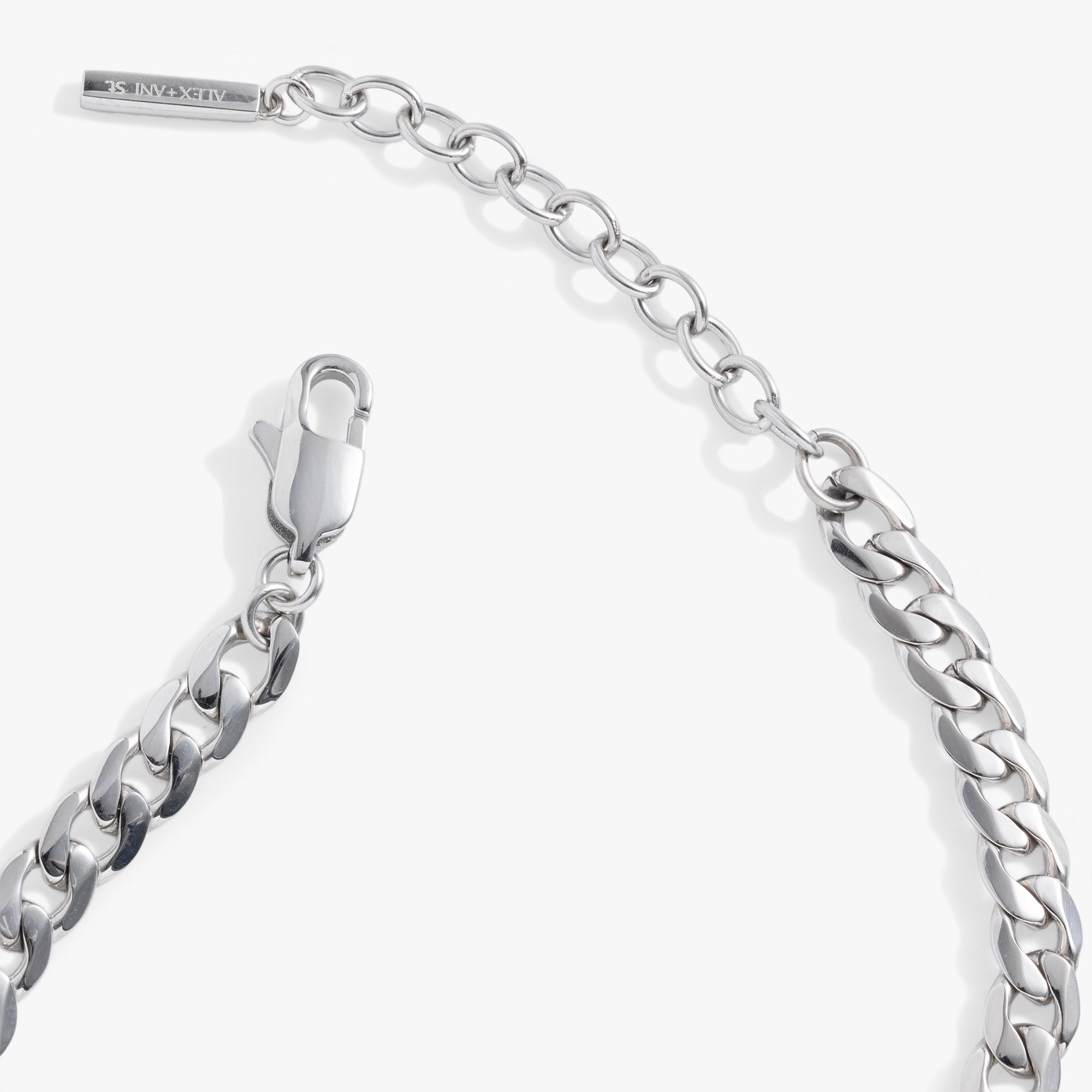 Flat Curb Chain Bracelet Stainless Steel Silver | Alex and Ani