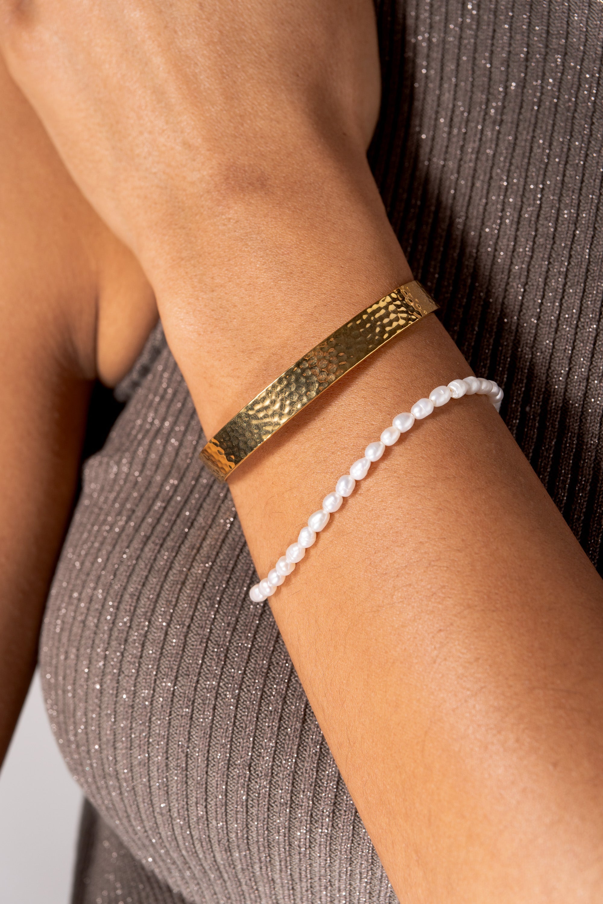 Freshwater Pearl Bracelet Stainless Steel Gold | Alex and Ani