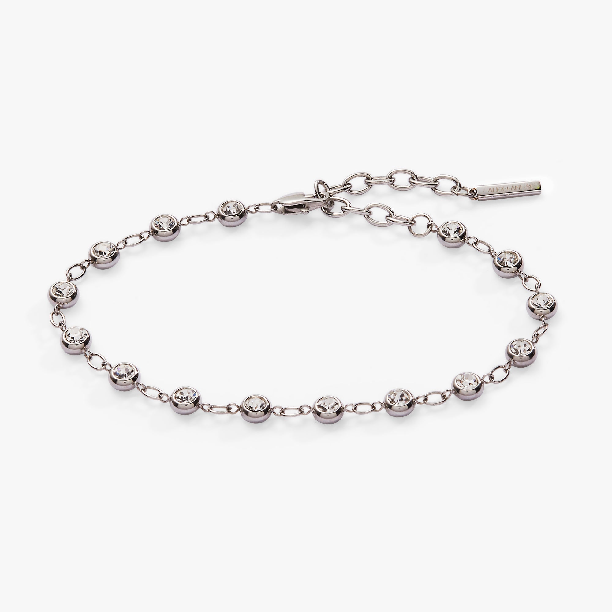 Crystal Pebble Chain Bracelet Stainless Steel Gold | Alex and Ani