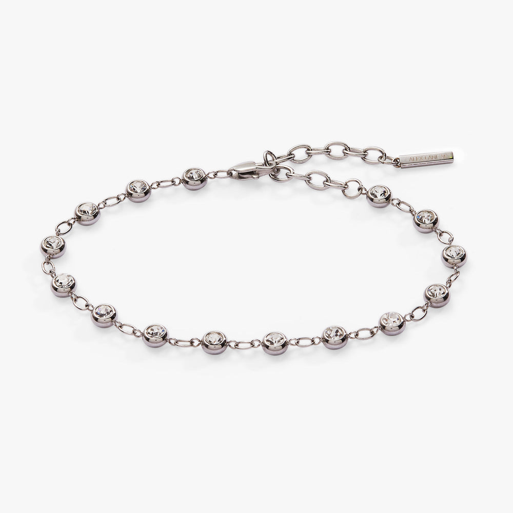 Crystal Pebble Chain Bracelet Stainless Steel Gold | Alex and Ani
