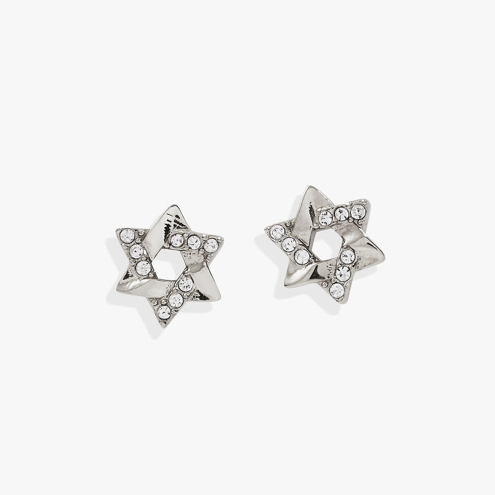 Star of David Mini Stud Earrings Stainless Steel Gold | Alex and Ani