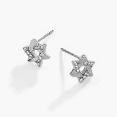 Star of David Mini Stud Earrings Stainless Steel Gold | Alex and Ani