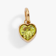 Radiance' Heart Birthstone Charm-AUGUST Stainless Steel Gold | Alex and Ani