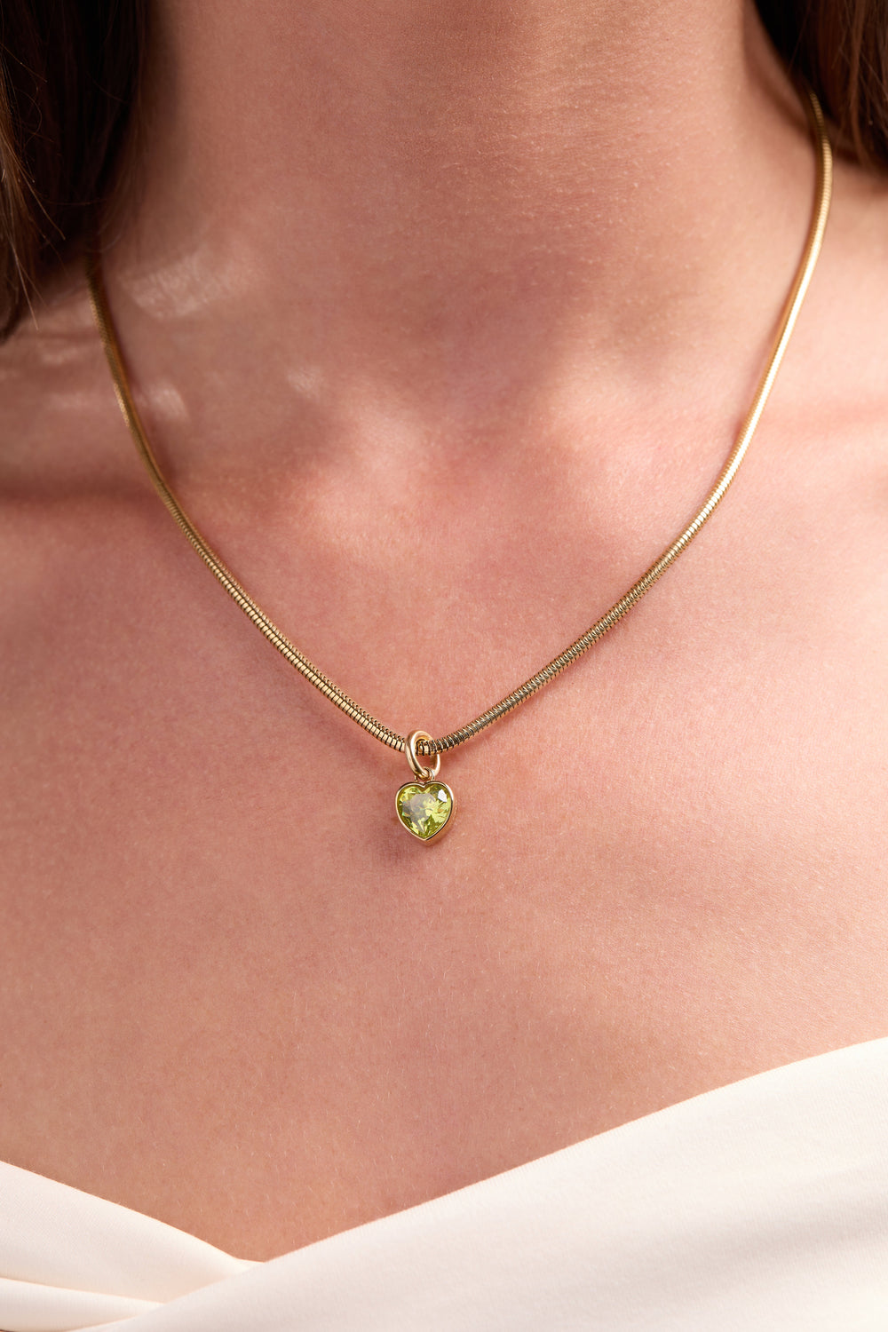 Radiance' Heart Birthstone Charm-AUGUST Stainless Steel Gold | Alex and Ani