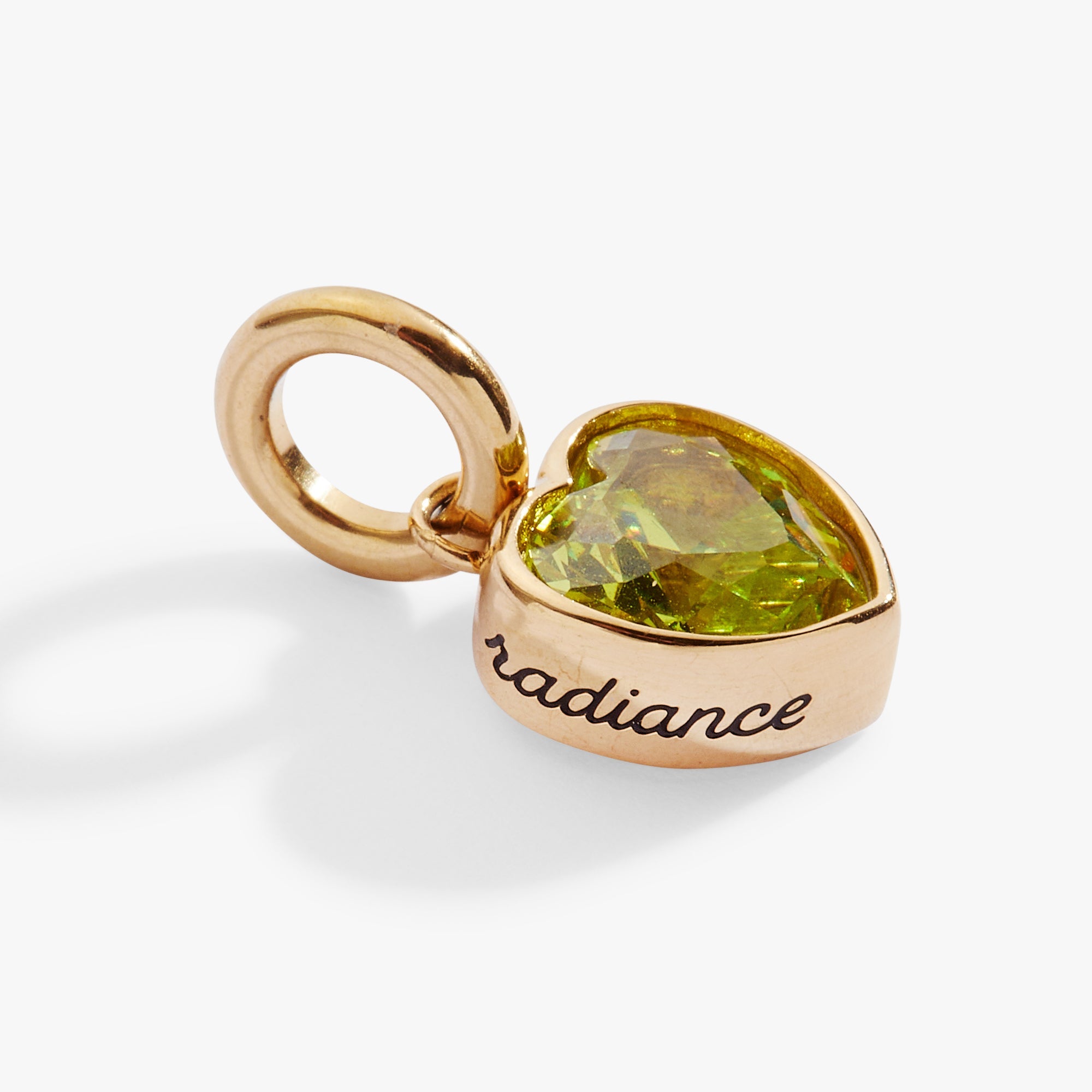 Radiance' Heart Birthstone Charm-AUGUST Stainless Steel Gold | Alex and Ani