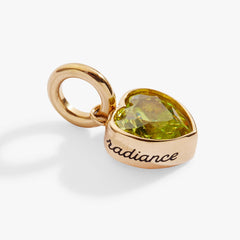 Radiance' Heart Birthstone Charm-AUGUST Stainless Steel Gold | Alex and Ani