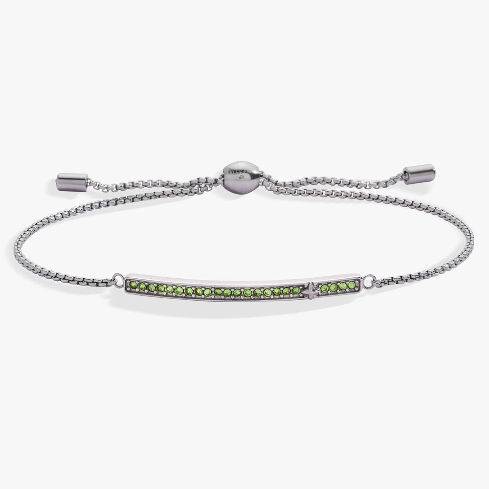 Birthstone Pave Bolo - August Stainless Steel Gold | Alex and Ani