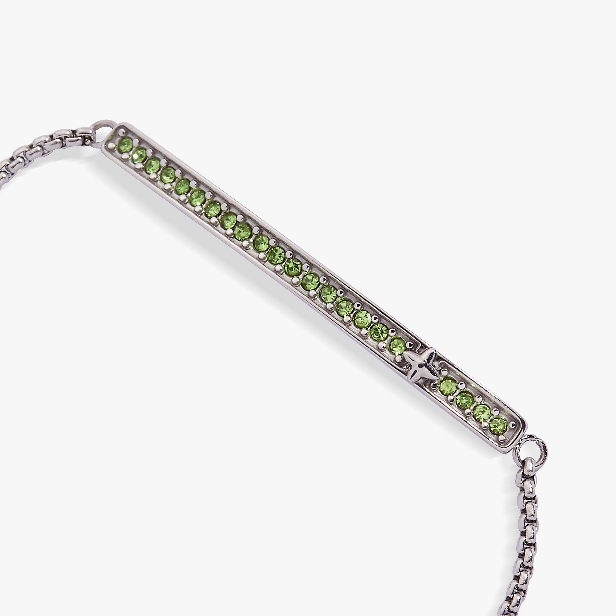 Birthstone Pave Bolo - August Stainless Steel Gold | Alex and Ani