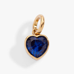 Protection' Heart Birthstone Charm-SEPTEMBER Stainless Steel Gold | Alex and Ani