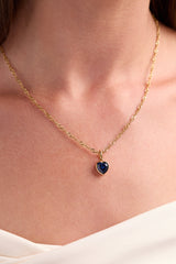 Protection' Heart Birthstone Charm-SEPTEMBER Stainless Steel Gold | Alex and Ani