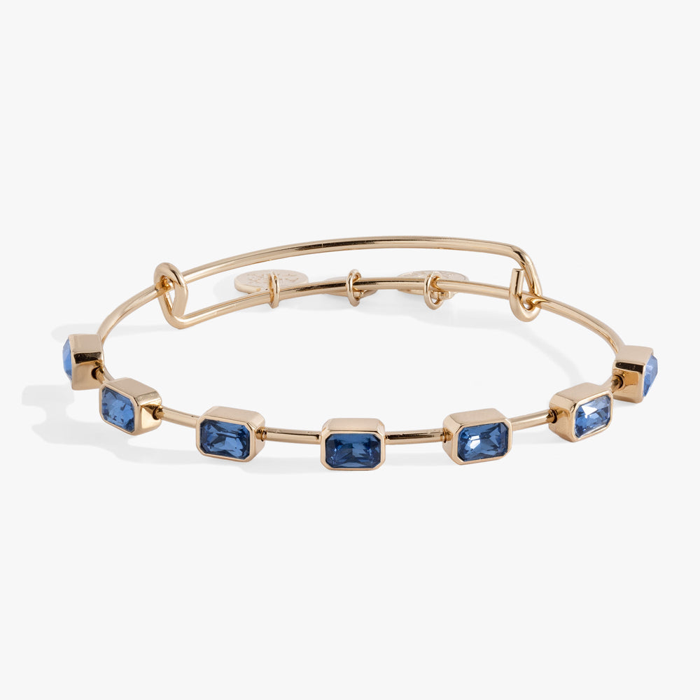 September Birthstone Emerald Cut Bangle Gold | Alex and Ani