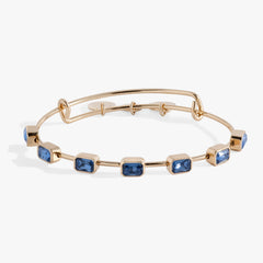 September Birthstone Emerald Cut Bangle Gold | Alex and Ani