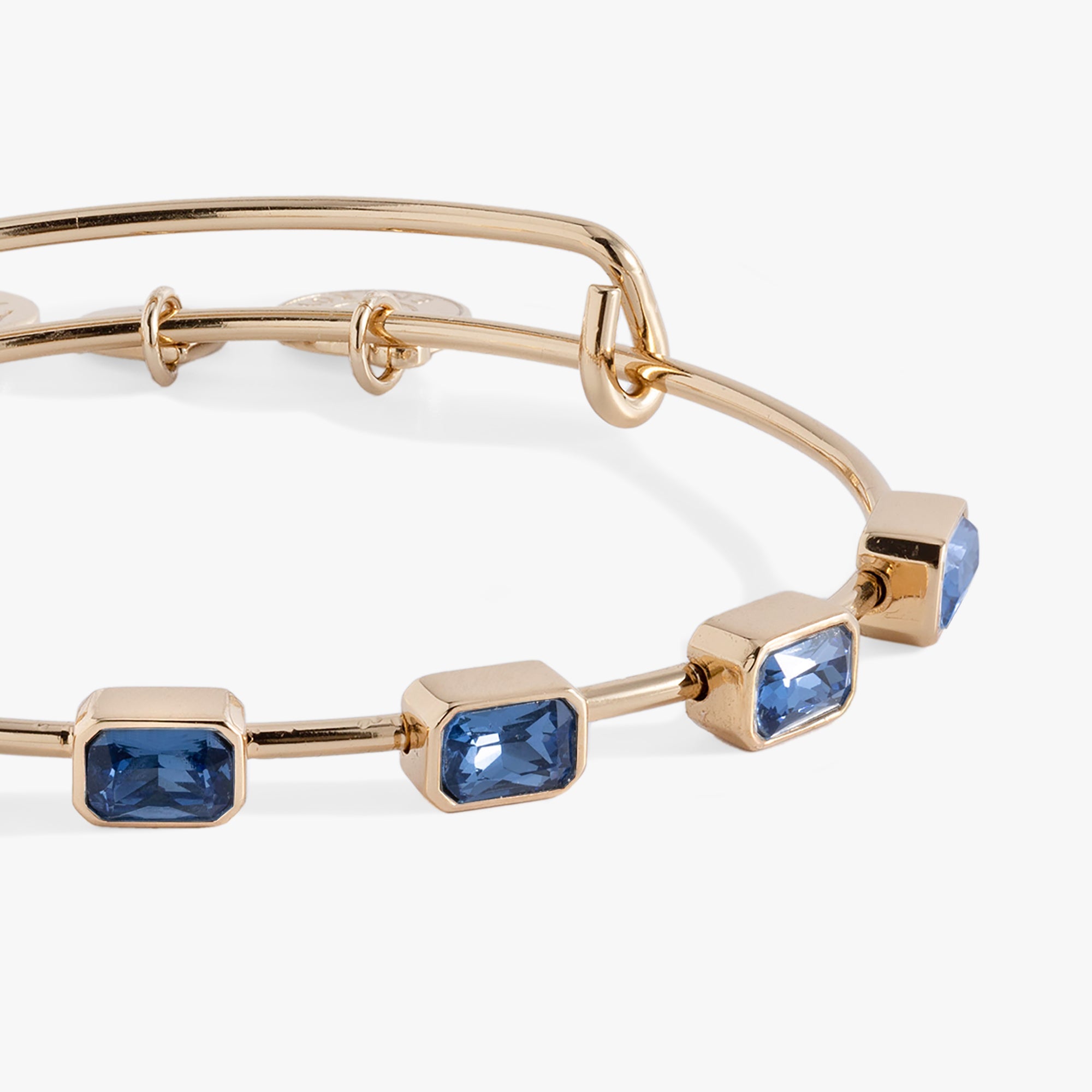 September Birthstone Emerald Cut Bangle Gold | Alex and Ani