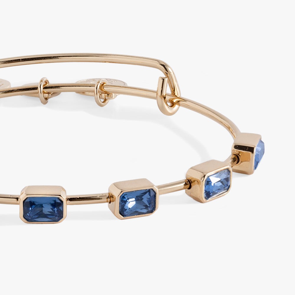 September Birthstone Emerald Cut Bangle Gold | Alex and Ani