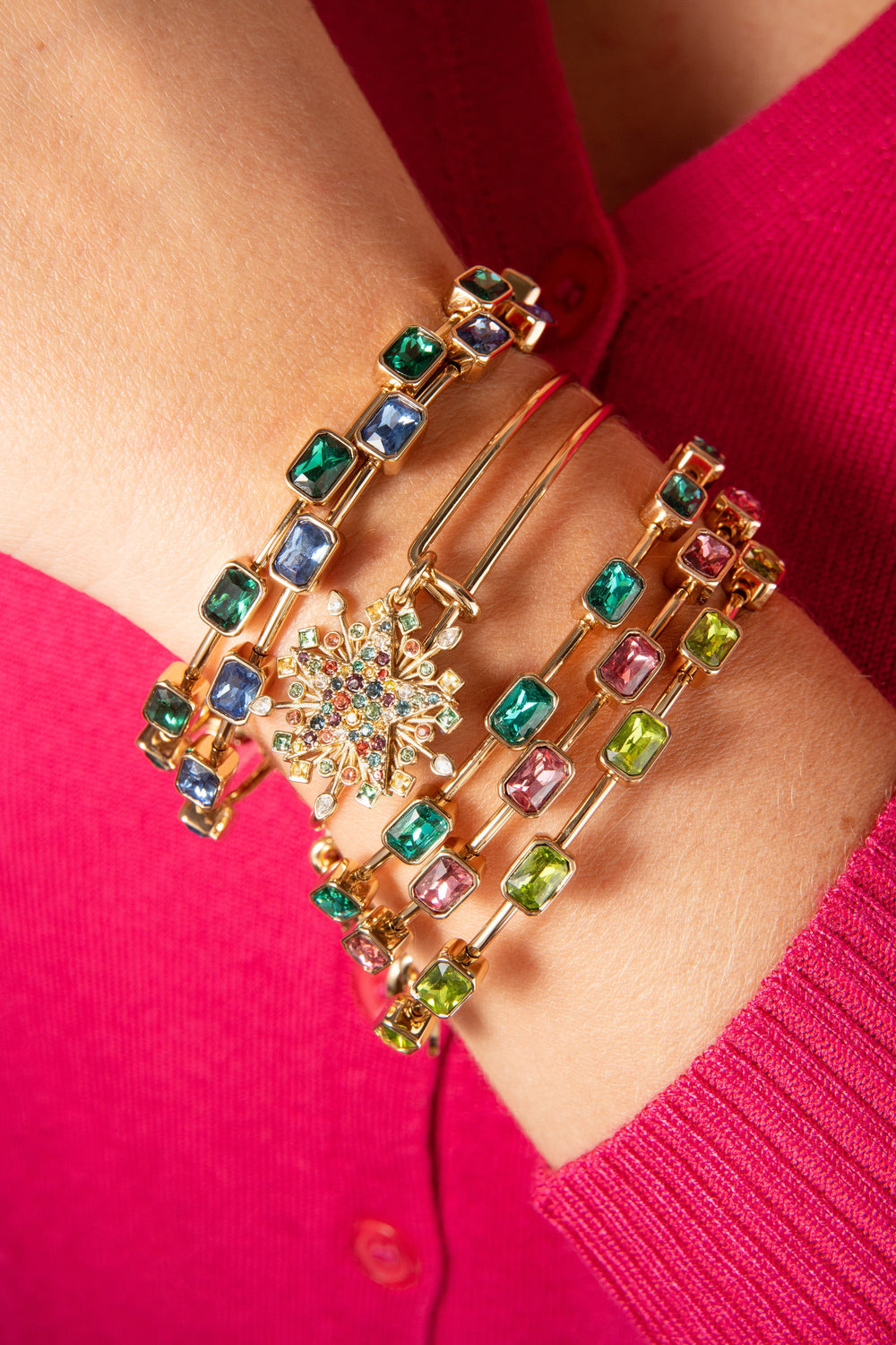 September Birthstone Emerald Cut Bangle Gold | Alex and Ani