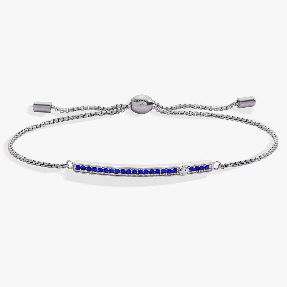 Birthstone Pave Bolo - September Stainless Steel Silver | Alex and Ani