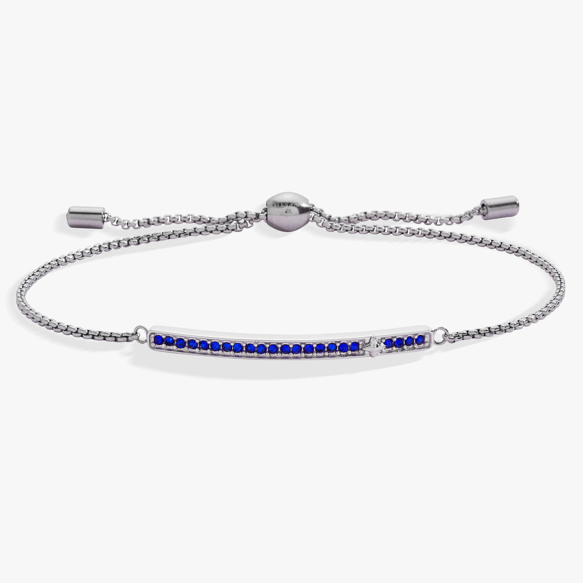 Birthstone Pave Bolo - September Stainless Steel Silver | Alex and Ani