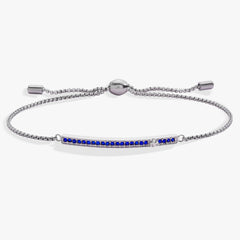 Birthstone Pave Bolo - September Stainless Steel Silver | Alex and Ani