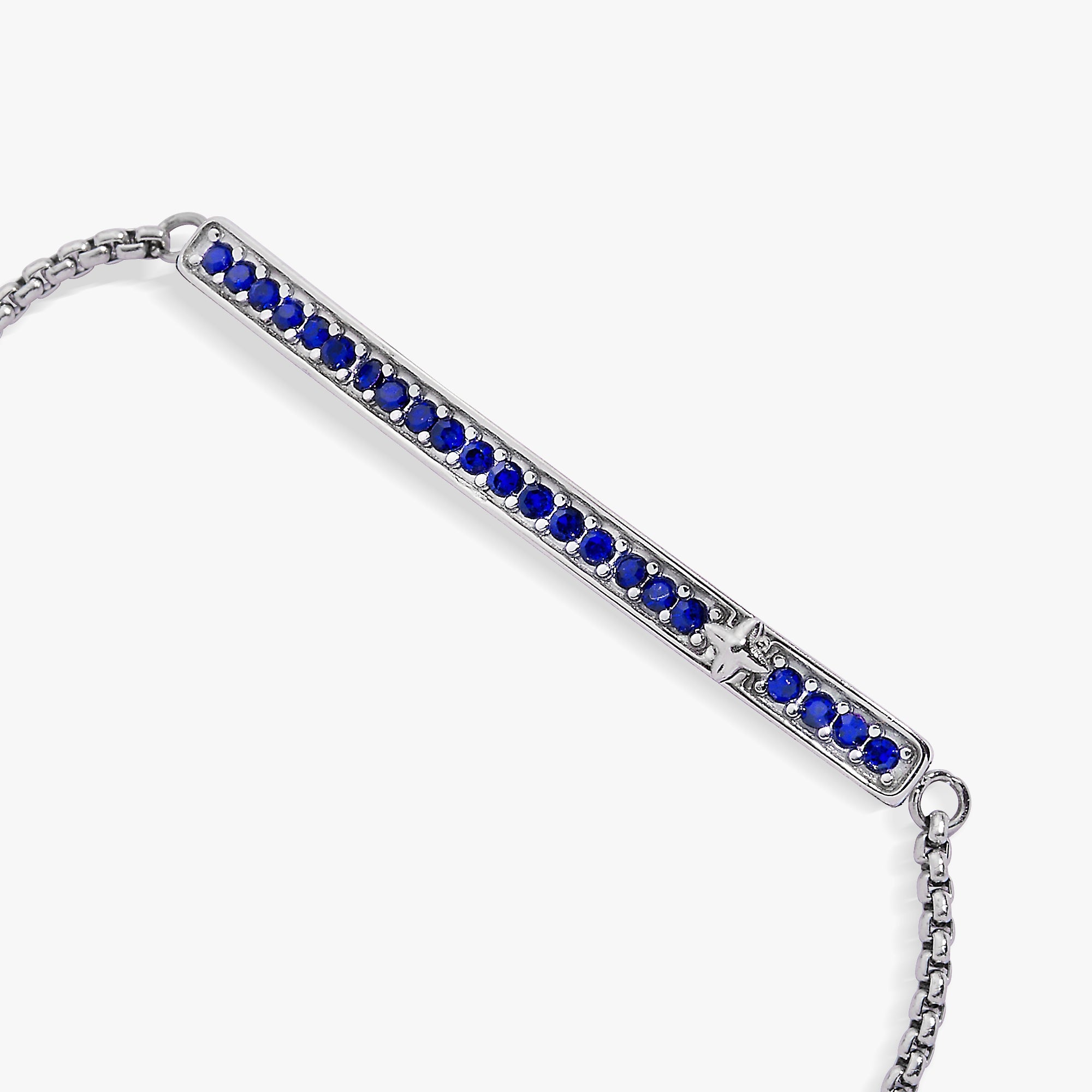 Birthstone Pave Bolo - September Stainless Steel Silver | Alex and Ani