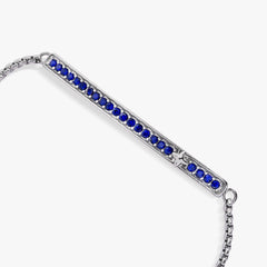 Birthstone Pave Bolo - September Stainless Steel Silver | Alex and Ani