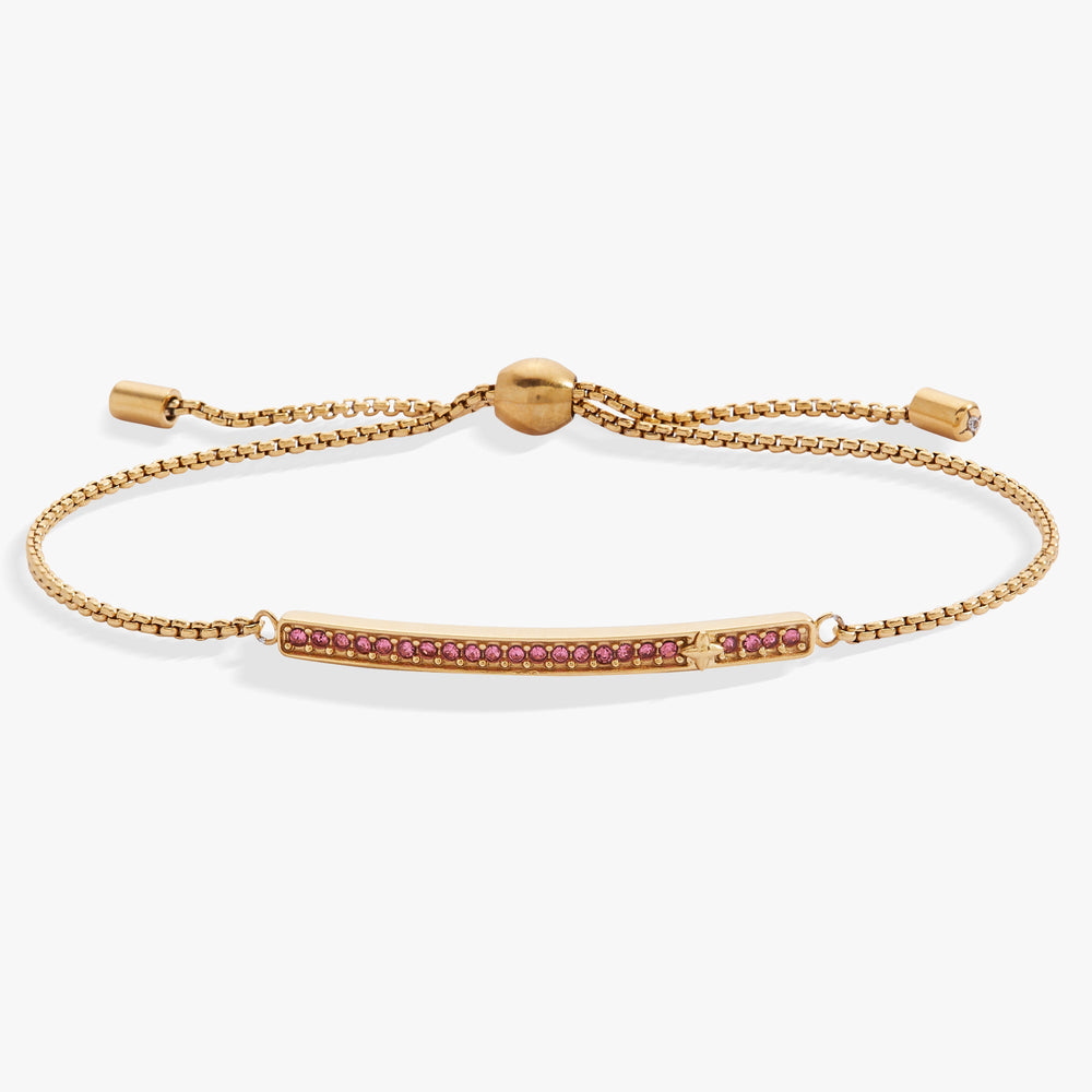 Birthstone Pave Bolo - October Stainless Steel Gold | Alex and Ani
