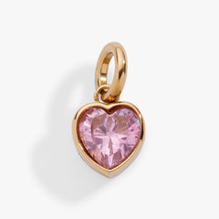 Serenity' Heart Birthstone Charm-OCTOBER Stainless Steel Gold | Alex and Ani