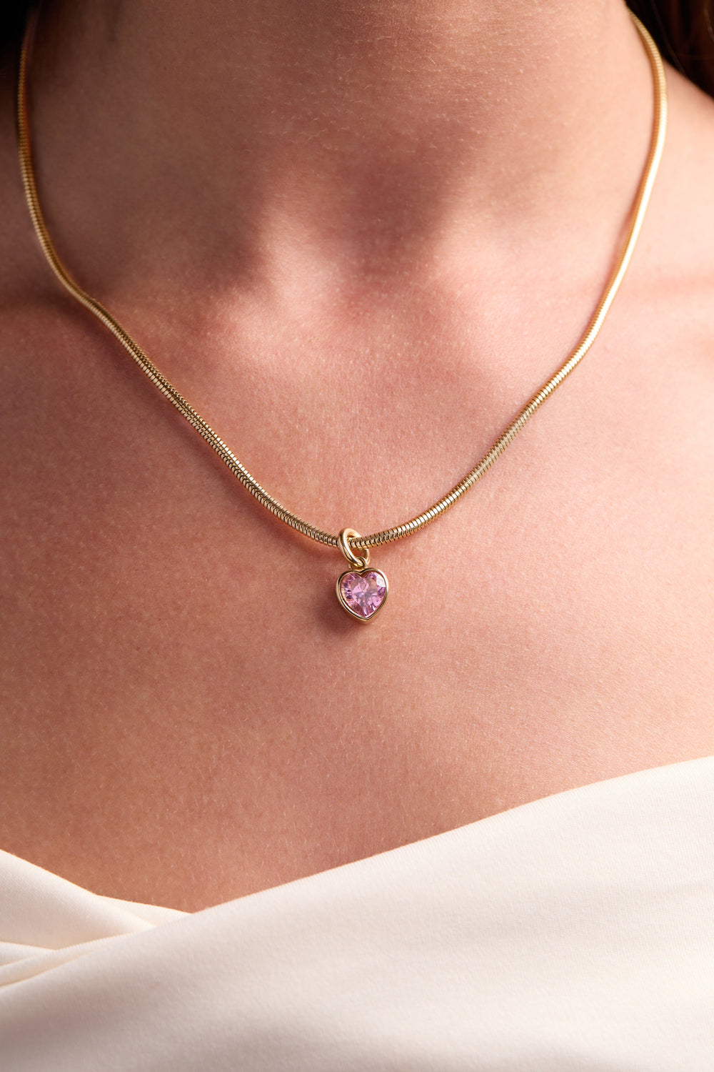 Serenity' Heart Birthstone Charm-OCTOBER Stainless Steel Gold | Alex and Ani