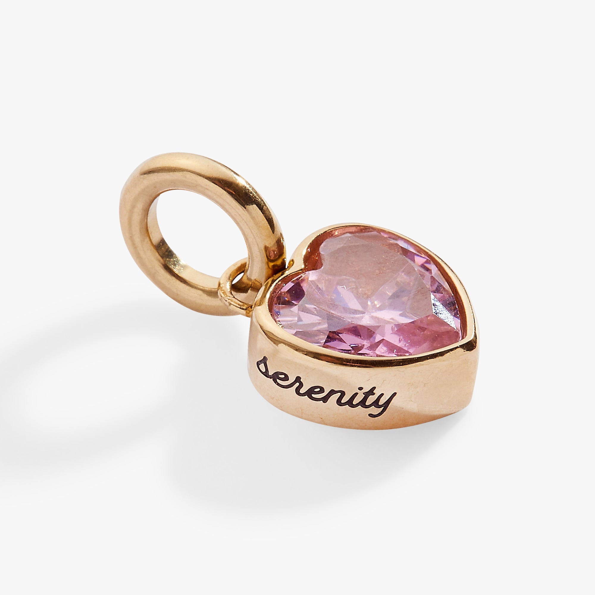 Serenity' Heart Birthstone Charm-OCTOBER Stainless Steel Gold | Alex and Ani