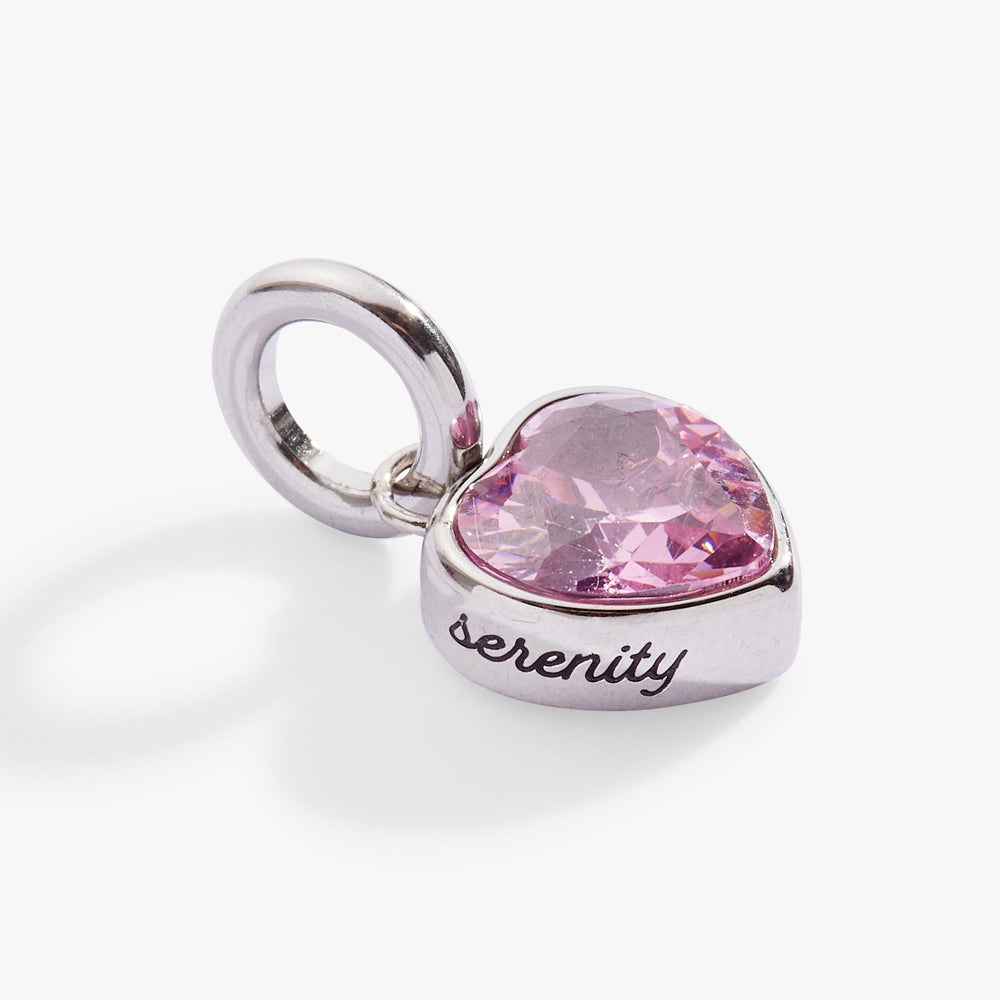 Serenity' Heart Birthstone Charm-OCTOBER Stainless Steel Gold | Alex and Ani