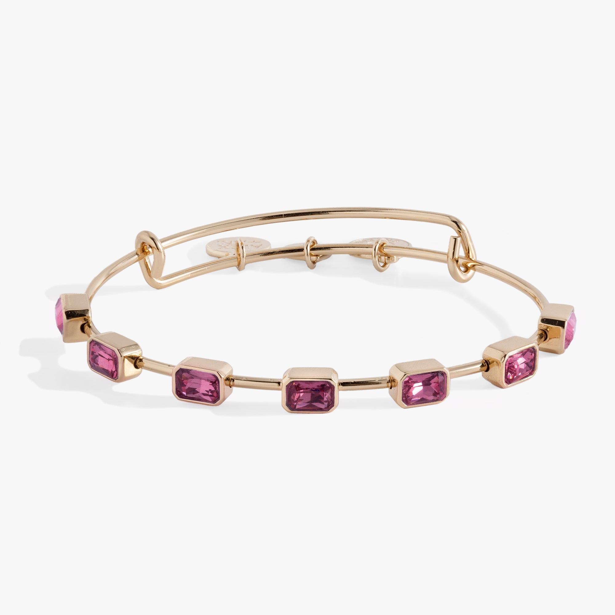 October Birthstone Emerald Cut Bangle Gold | Alex and Ani