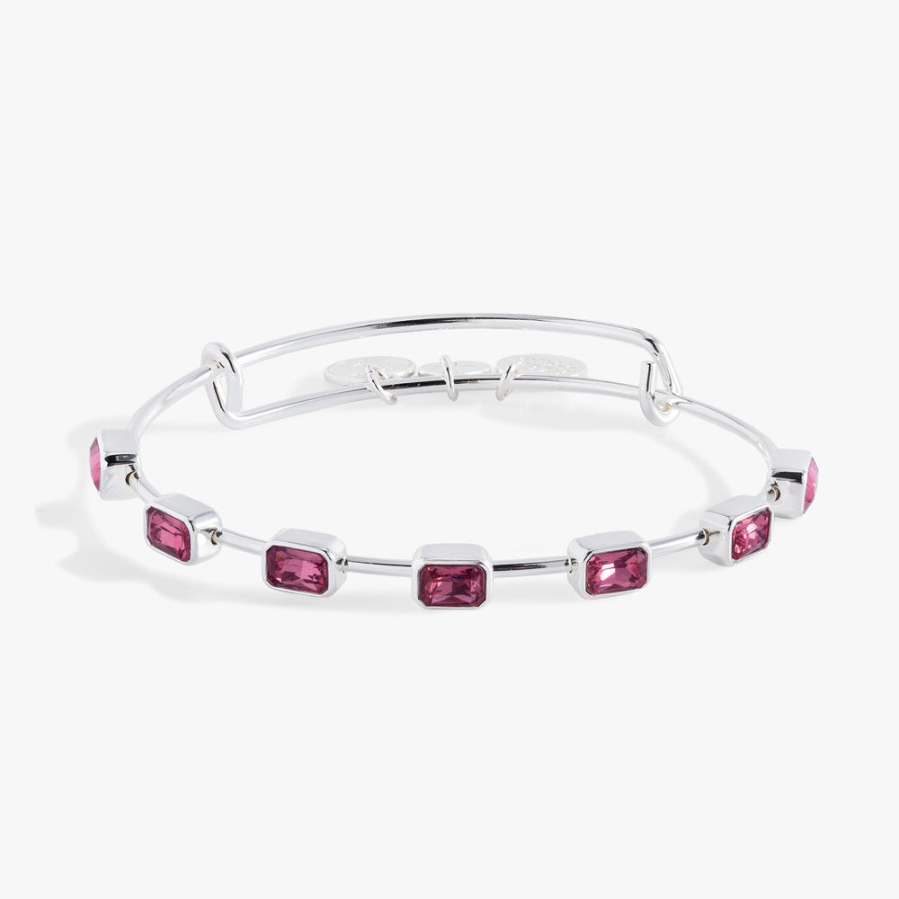 October Birthstone Emerald Cut Bangle Gold | Alex and Ani