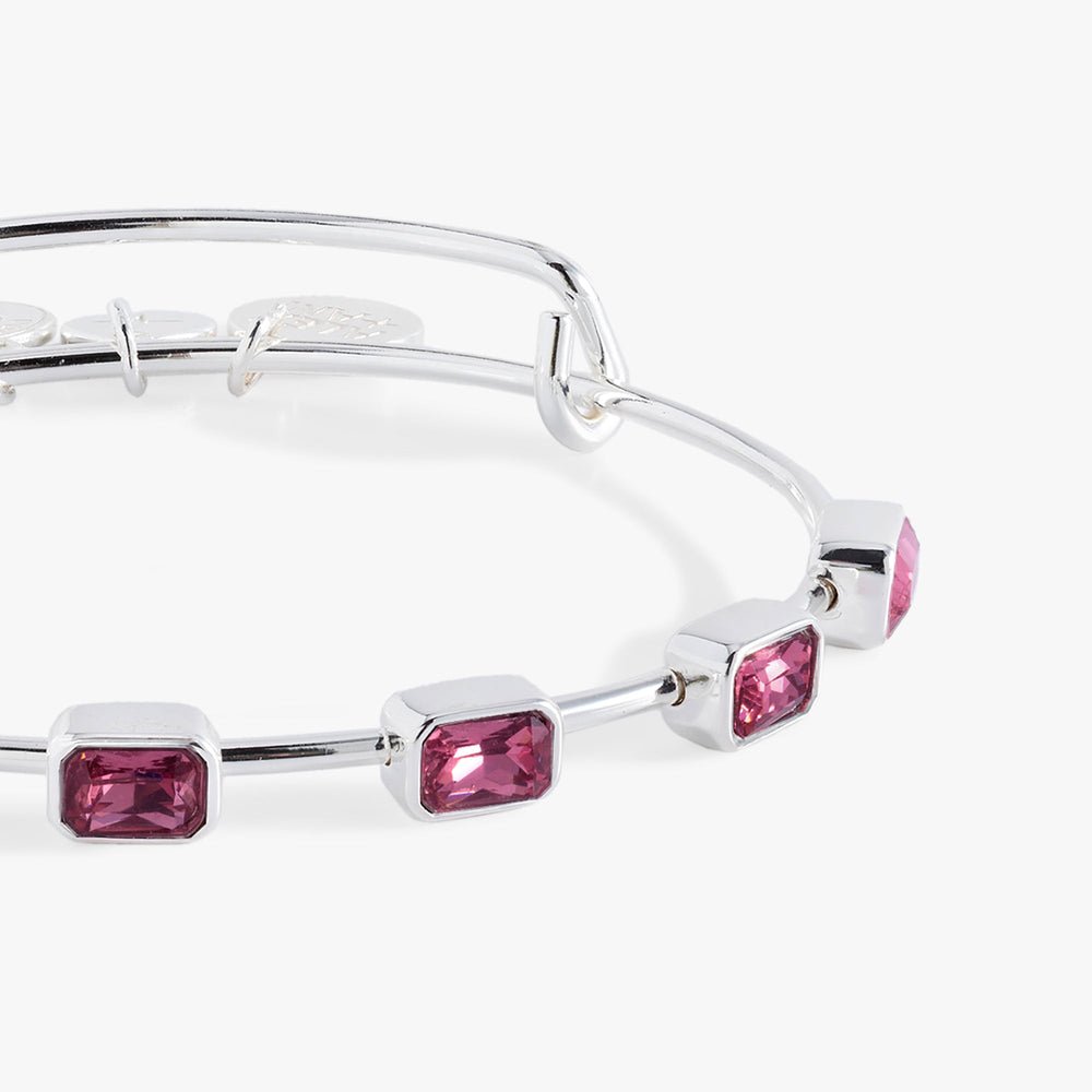 October Birthstone Emerald Cut Bangle Gold | Alex and Ani