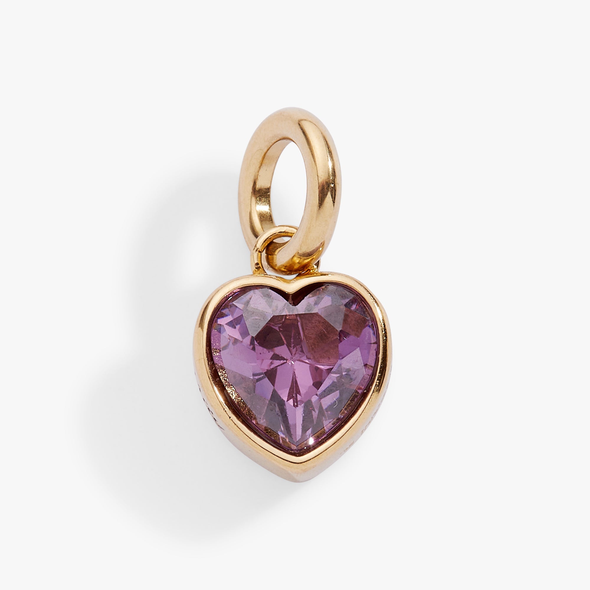 Clarity' Heart Birthstone Charm-FEB Stainless Steel Gold | Alex and Ani