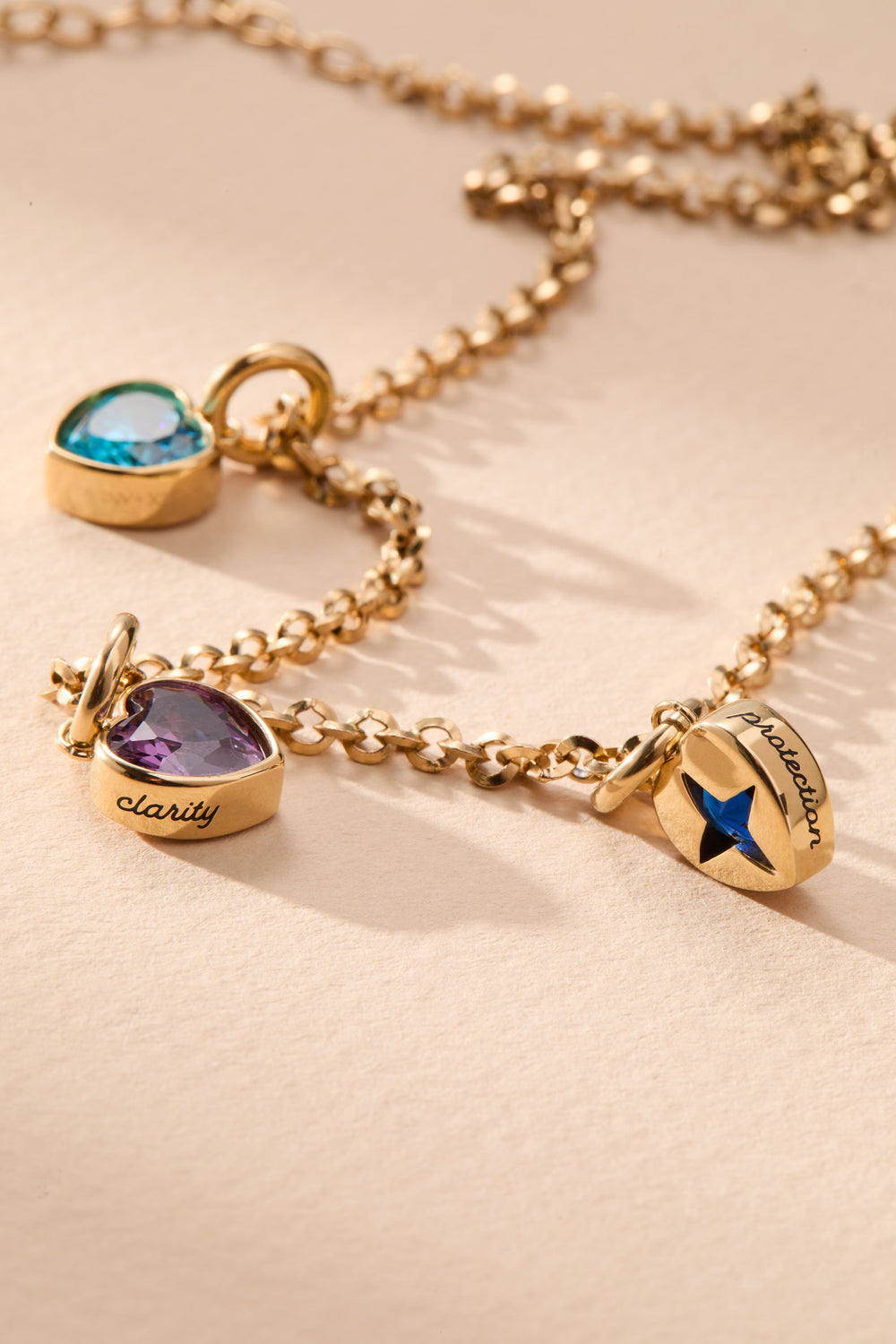Clarity' Heart Birthstone Charm-FEB Stainless Steel Gold | Alex and Ani