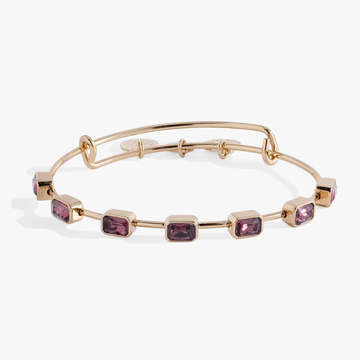 February Birthstone Emerald Cut Bangle Gold | Alex and Ani