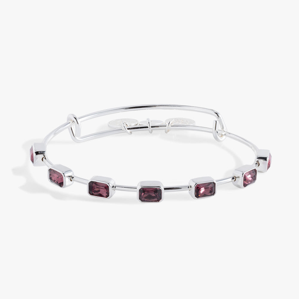 February Birthstone Emerald Cut Bangle Gold | Alex and Ani