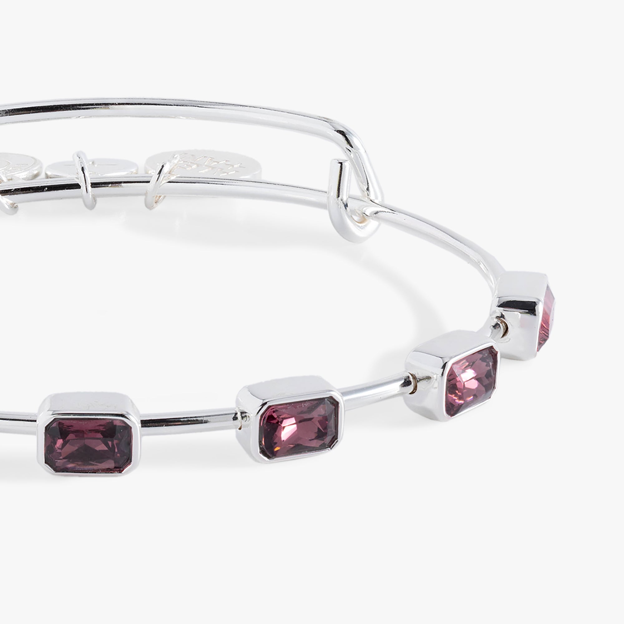 February Birthstone Emerald Cut Bangle Gold | Alex and Ani