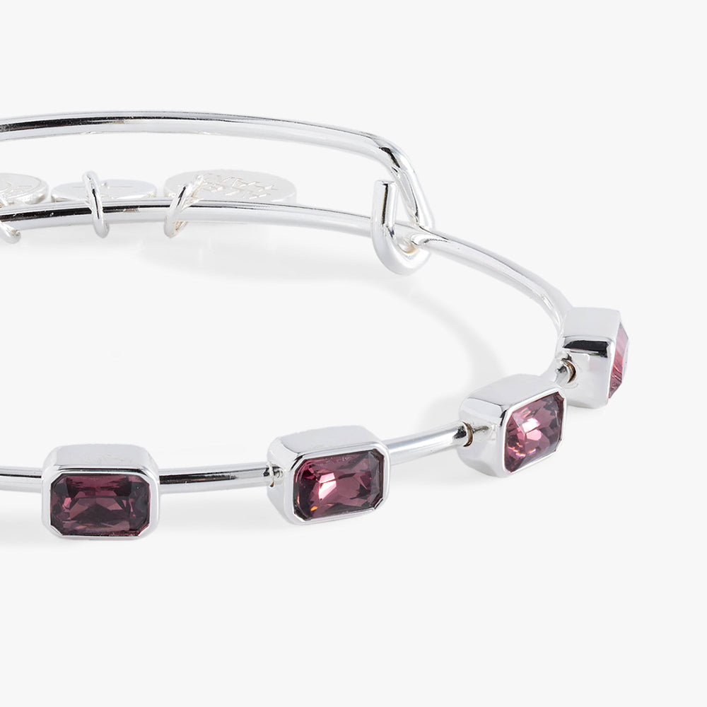 February Birthstone Emerald Cut Bangle Gold | Alex and Ani