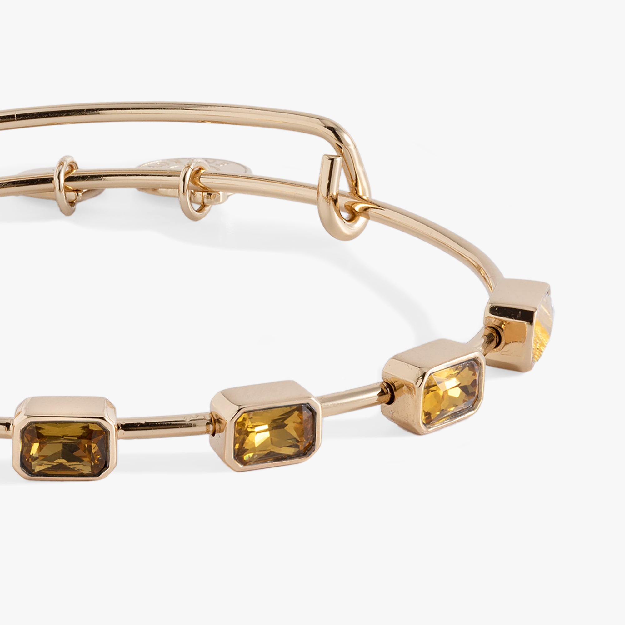 November Birthstone Emerald Cut Bangle Gold | Alex and Ani